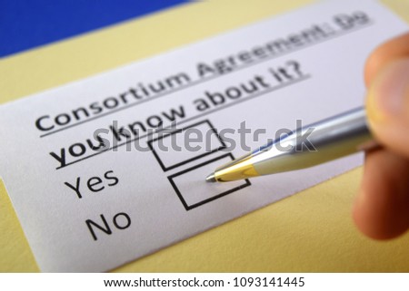 Consortium Agreement: Do you know about it? yes or no