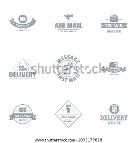 Delivery point logo set. Simple set of 9 delivery point vector logo for web isolated on white background