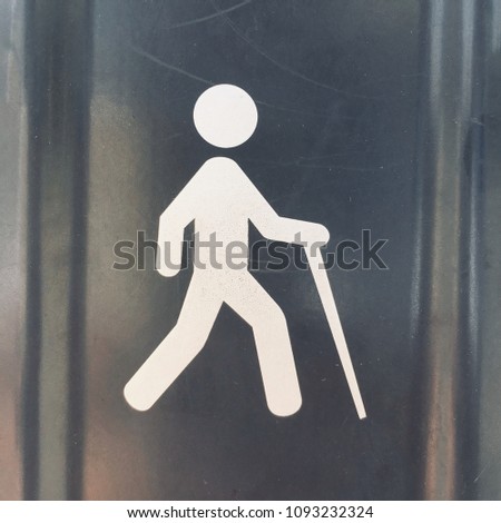 Blind people crossing sign
