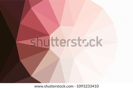 Light Pink, Red vector polygonal template with a diamond. Triangular geometric sample with gradient.  Template for cell phone's backgrounds.
