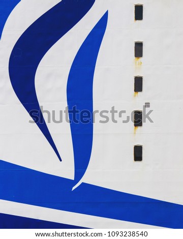 White and blue boat