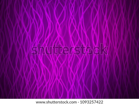 Dark Purple vector template with lines, ovals. Modern gradient abstract illustration with bandy lines. The template for cell phone backgrounds.