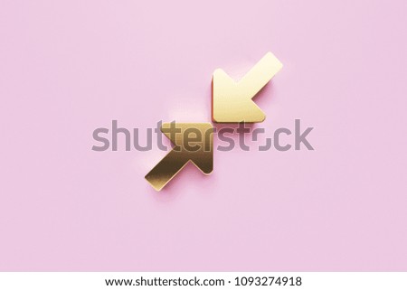gold icon on pink background 3d rendering
