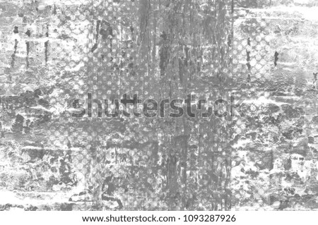 Grunge black and white pattern. Monochrome particles abstract texture. Dark design background surface.