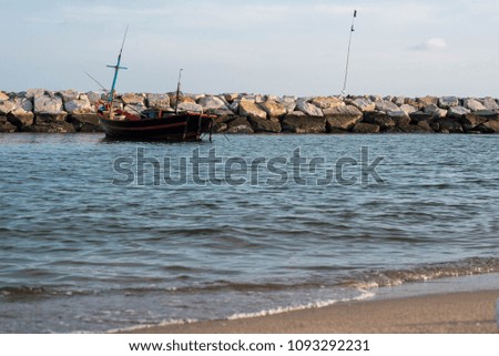  fishing boat on a sea