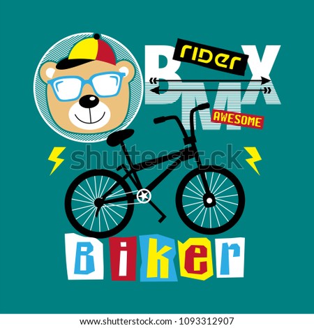 bmx rider,vector illustration