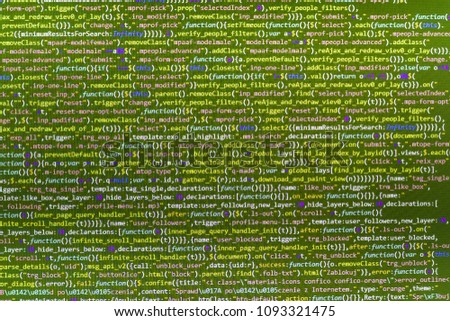 Software development. Hacker api text on the computer screen. Wr