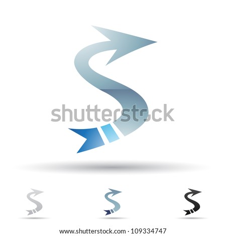 Vector illustration of abstract icons based on the letter S
