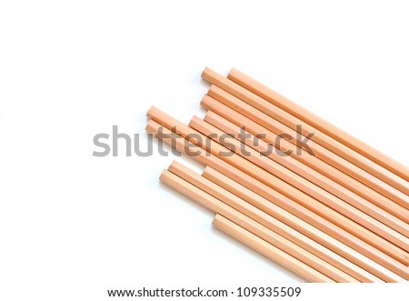 Pencils on white