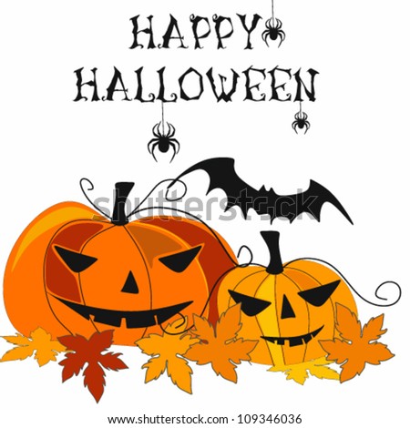 Vector Halloween  background illustration