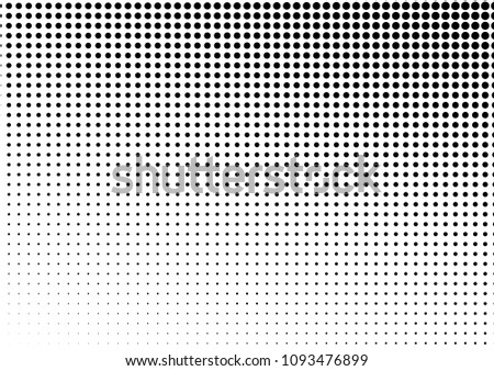 Distressed Dotted Halftone Background. Pop-art Overlay. Points Fade Texture. Monochrome Modern Backdrop. Vector illustration