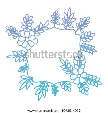 elegant frame with floral decoration