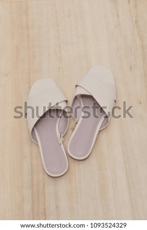 Shoes on wooden background
