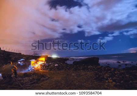 Photo Picture of a Camping in the night