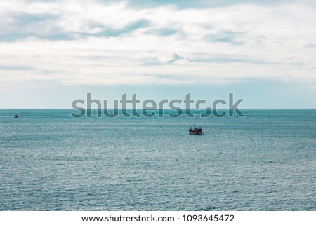 The boats on sea
