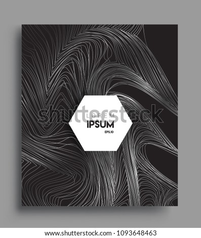 Abstract geometric line pattern background for business brochure cover design. black and white, Applicable for placards, brochures, posters, covers and banners. Vector Design