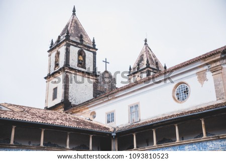 Igreja e Convento de Sao Francisco in Bahia, Salvador - Brazil in a cloudy day