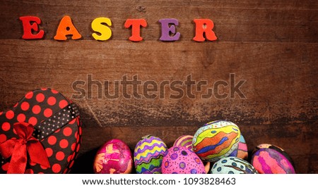 Colorful Easter Paschal Eggs Celebration                      