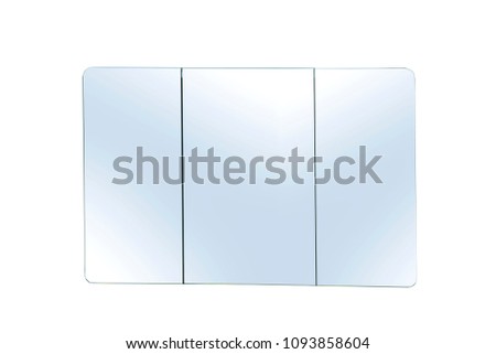 bathroom furniture mirror isolated on white background Royalty-Free Stock Photo #1093858604
