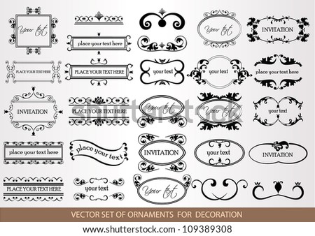 vector set of ornament elements for decoration