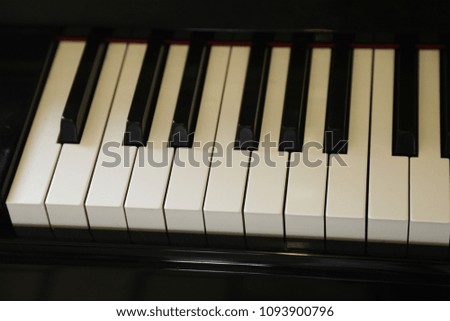 Piano black and white key
