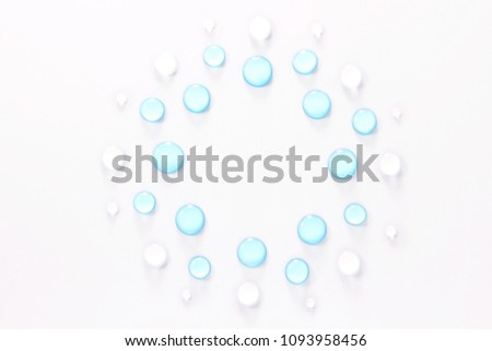 Water drops for circle frame
