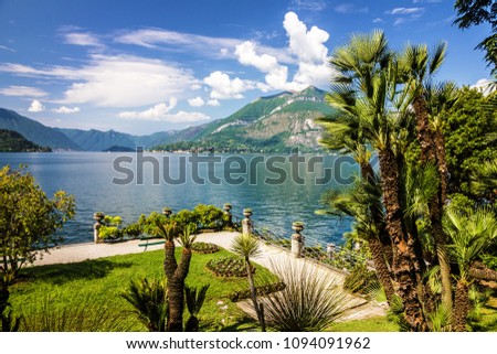 Garden of Villa Monastero, Como lake, Italy, Varenna