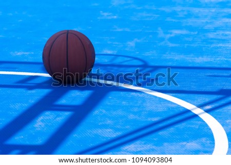 Basketball court, shadow