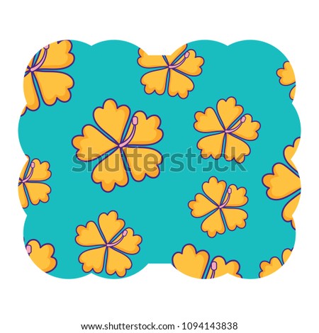 tropical flowers pattern