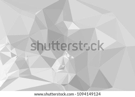 Monochrome abstract triangle background. Grayscale, black and white. Design element for book covers, presentations layouts, title and page templates. Low polygonal. Vector clip art.