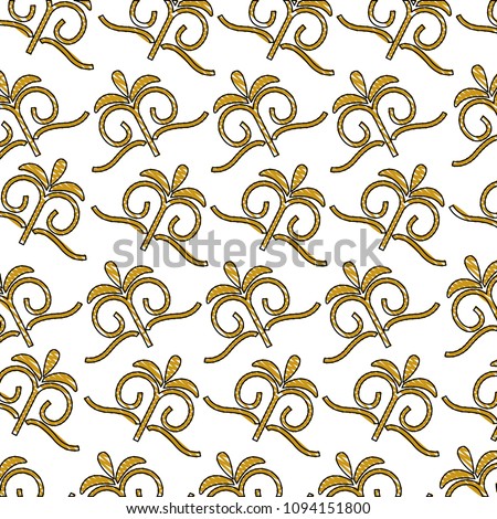 decorative swirl luxury golden filigree pattern