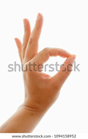 hands signs on white background