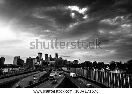 Cloudy View of Minneapolis