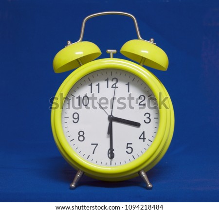 the clock shows half past three Royalty-Free Stock Photo #1094218484