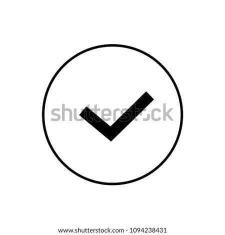 Check mark,tick flat vector icon isolated on a white background.