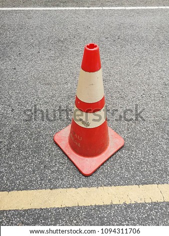 old Orange traffic cone