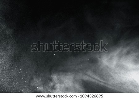  white powder on a black background
