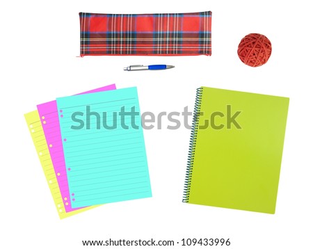 A notepad isolated against a white background