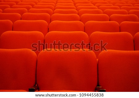 Red Stage Seats in a row