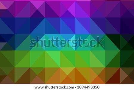 Dark Multicolor vector triangle mosaic template. Elegant bright polygonal illustration with gradient. Textured pattern can be used as a background.