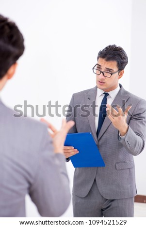 Politician planning speach in front of mirror Royalty-Free Stock Photo #1094521529