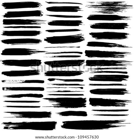 Vector set of grunge brush strokes. Jpeg version also available in gallery.