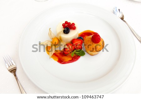 White Cream Icing Cake with Fruits