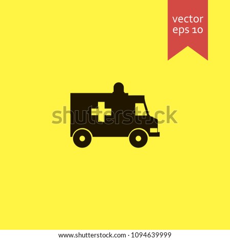 ambulance. ambulance icon. sign design. Vector EPS 10.