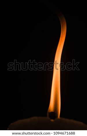 candle flame with black background