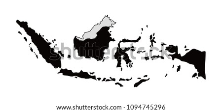 Indonesian map design vector. map logo