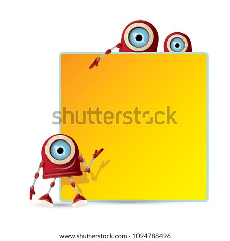 vector funny cartoon red friendly robot character isolated on white background. Kids 3d robot toy logo design template. chat bot icon
