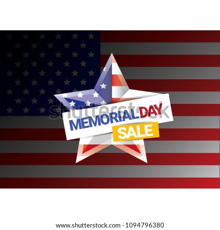 Vector memorial day sale banner. memorial day sale label. memorial day sale sticker