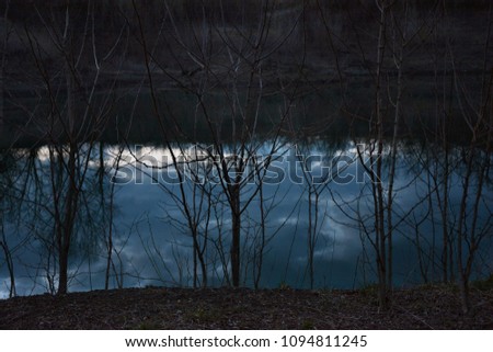 Lake at the evening