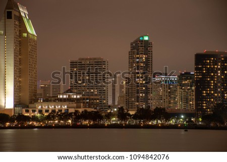 San Diego, California at night